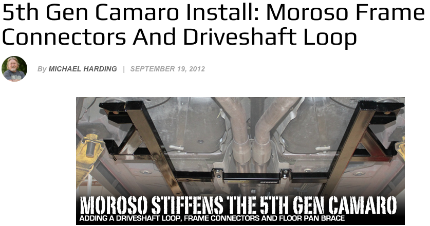 5th Gen Camaro Install: Moroso Frame Connectors and Driveshaft Loop