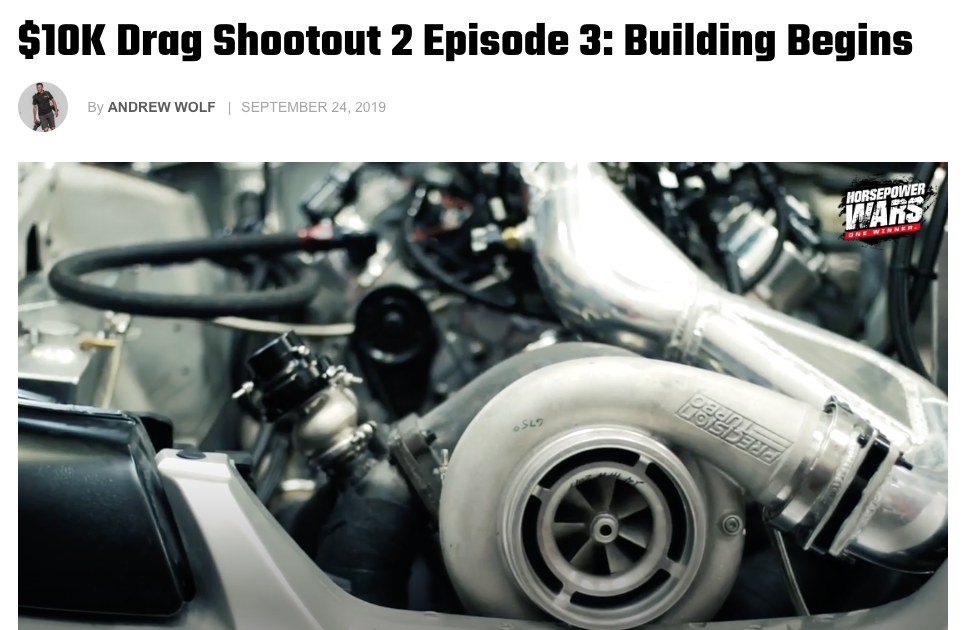 Horsepower Wars- $10k Drag Shootout 2 Episode 3: Building Begins