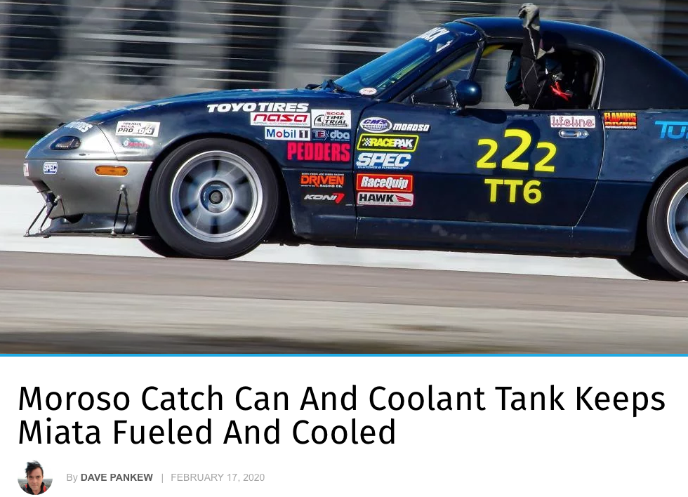 Turnology: Featured Article! "Moroso Catch Can And Coolant Tank Keeps Miata Fueled And Cooled"